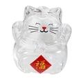 thumbnail image 1 of Tarro de dinero de vidrio de borosilicato con forma de gato, multifuncional, adorable, resistente y ligero, 1 cm Estilo C, 1 of 9