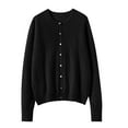 thumbnail image 6 of Ftwytp Womens Cardigan Short Chunky Cardigans Long Sleeve Jumpers Open Front Ribbed Knit Lightweight Outerwear for Winter Spring, 6 of 9