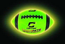 Cipton LED Light Up Football, Glow in the Dark, Junior Size, Glow in the Dark for Night Play, Green