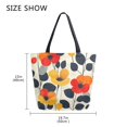thumbnail image 5 of FORMRS Womens Canvas Tote Bag with Zipper Inner Pocket Shoulder Handbag, Floral Pattern, 5 of 7