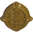 thumbnail image 3 of Ekena Millwork 26 3/8"W x 17 1/4"H x 1 3/4"P Marcella Ceiling Medallion (Fits Canopies up to 3"), Hand-Painted Gold, 3 of 4