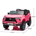 thumbnail image 2 of Ambifirner 24V 2 Seater Ride On Car , 2x80W Powerful Motors, Max 3.73 Mph, Parent Remote, All-Terrain Tires, Ride on Car, 132Lbs Load, Pink, 2 of 10