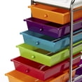 Seville Classics 10Drawer Organizer Cart, Pearlized Multicolor
