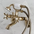 thumbnail image 6 of Kingston Brass KS286C Essex Wall Mount Clawfoot Tub Faucet with Hand Shower, Polished Chrome, 6 of 7