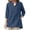 Blue Shirts, variant on CAIVO Women Casual Linen Blend Shirt 3/4 Sleeve Stand Collar Pullover Tops Summer Blouse Wear And Daily Cozy Solid Color Back To School Dailywear