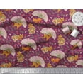 thumbnail image 2 of Soimoi Polyester Crepe Fabric Tree,Floral & Deer Animal Print Sewing Fabric Yard 42 Inch Wide, 2 of 3