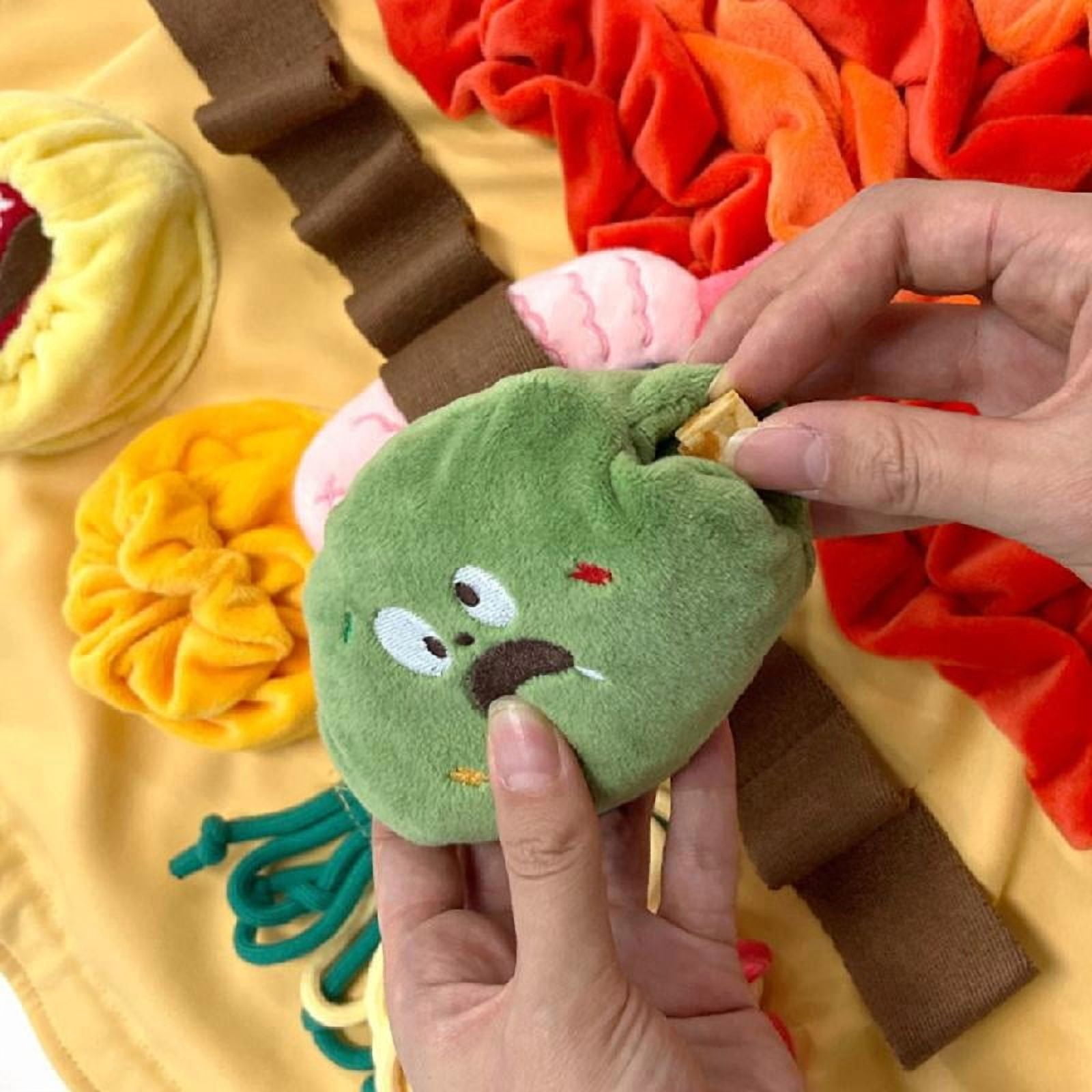 Dog Plush Toy Stuffed Treat Dispensing Shaomai Interactive Chew Toy Relieving Stress Shaomai Shape