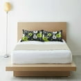 thumbnail image 6 of Yayeee Pillowcase Standard Size Set of 2 Satin Wrinkle Resistant Pillow Case, White Flower Pattern, 6 of 8