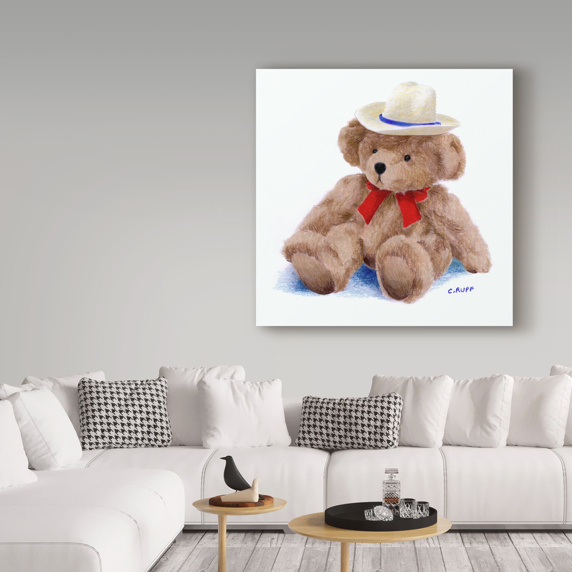 Trademark Fine Art 'Teddy Bear I' Canvas Art by Carol J Rupp