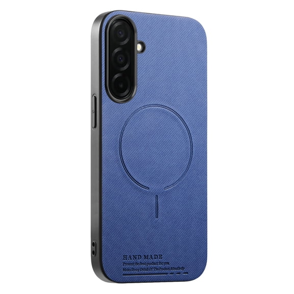Slim Fit Case For Samsung Galaxy S25 FE, Compatible with MagSafe Wireless Charging, Carbon Fiber Pattern Magnetic Protection, Lightweight Anti-Scratch Shockproof Bumper Cover,Blue