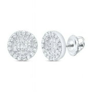 GND 182842 0.33 CTW Diamond P1 Gift Round Baguette Earring