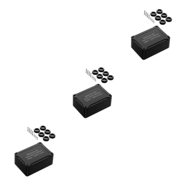 Ruiboury Bloc de Distribution d'Alimentation Marine Boîte Module Facile à Installer Robuste Noir 3Set