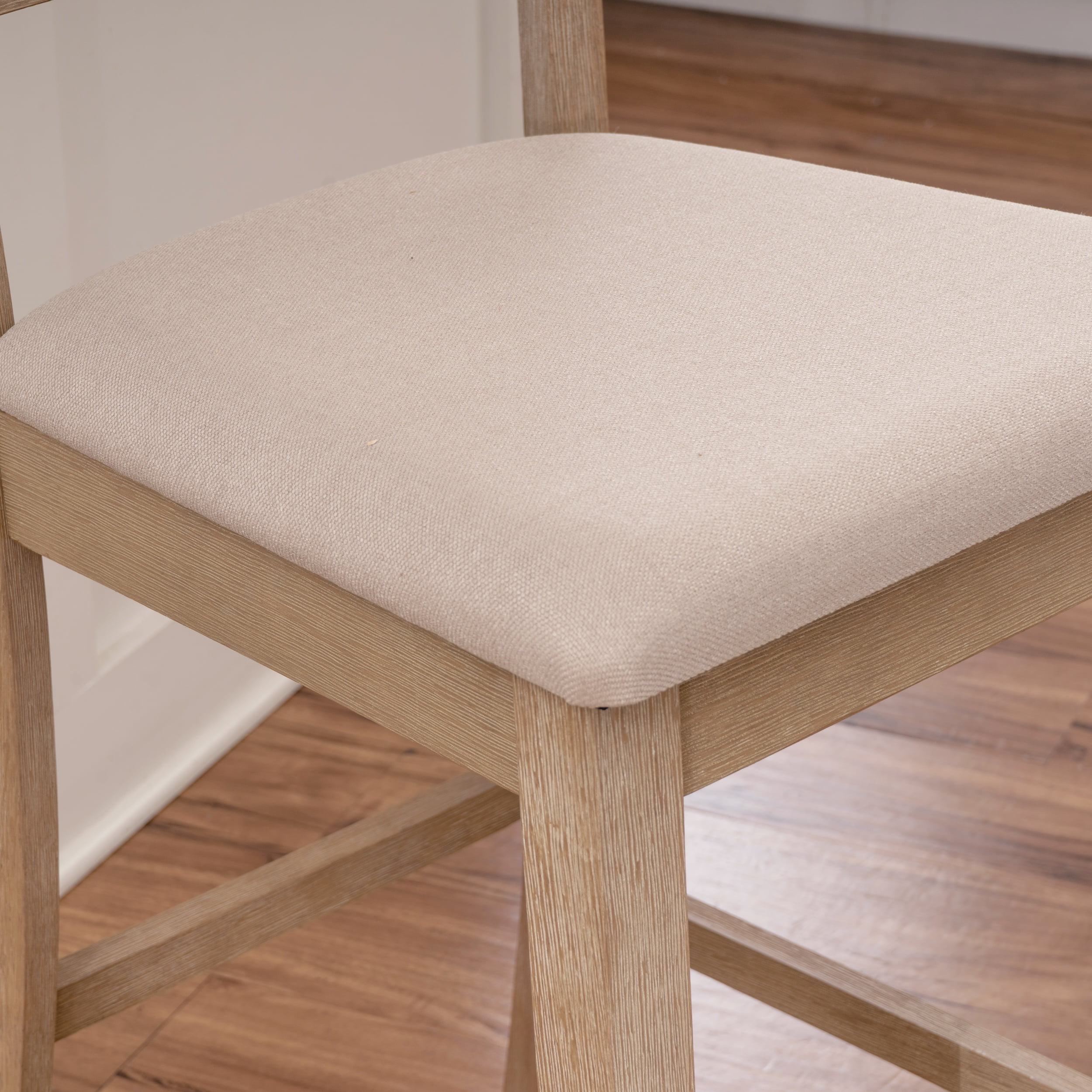 Linon Sorenson 25" Indoor Soho Counter Stool, Graywash/Beige