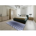 thumbnail image 5 of Ahgly Company Machine Washable Indoor Round Transitional Night Blue Area Rugs, 8' Round, 5 of 7