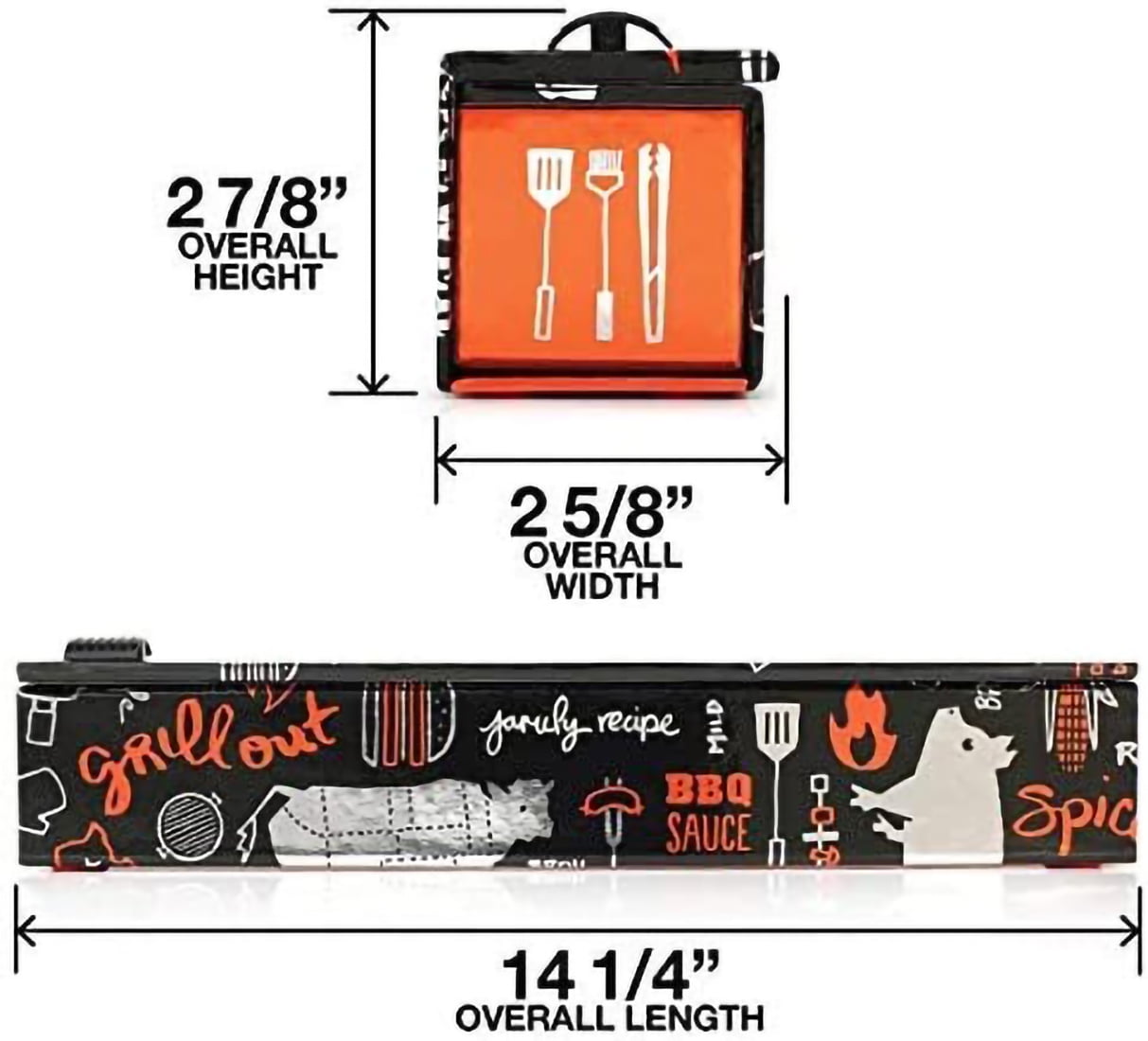 ChicWrap BBQ Grill Foil Refillable Dispenser with 12" x 30' Roll of Heavy Duty Professional Grade Aluminum Foil