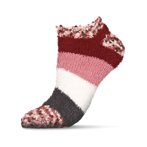 MeMoi Women's Multi-Wide Stripe Cozy Low-Cut Socks - Womens - Female, 9-11, Dusty Teal