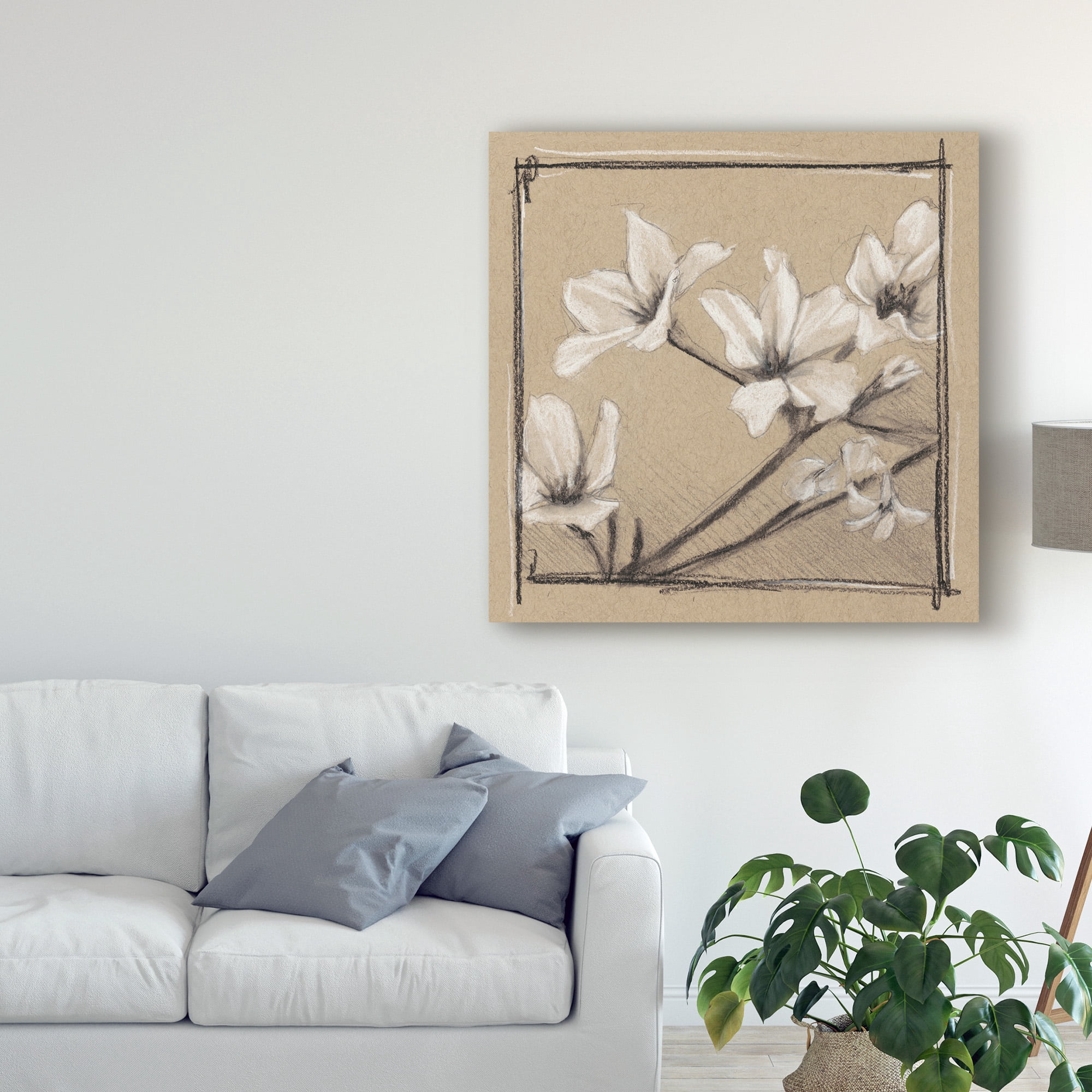 Trademark Fine Art 'White Floral Study I' Canvas Art by Ethan Harper