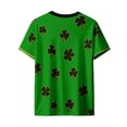 thumbnail image 7 of LEKWK St Patricks Day Shirt Women Suit With Gold Graphic Tees Short Sleeve Novelty Tops Casual Tops 3D Vest Print Holiday Clothing, 7 of 7