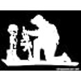 thumbnail image 3 of MWht 11.1in. Soldier Praying Over Battlefield Cross Decal Vinyl Sticker Graphics for Cars Trucks SUV Vans Walls Windows Laptop|Matte White|11.1 X 7.5 Inch|URI694-MW, 3 of 4