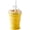 Yellow, variant on Foldable 2-in-1 Ice Ball Maker Water Bottle with Straw Portable Travel Outdoor