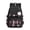Black, variant on Plaid Patchwork Nylon Backpack with Pendant, 11.8x16.5x9.1 Inch, Fits 14 Inch Laptop, Student Campus Bag with Adjustable Ribbon Buckles, Water-Resistant, Casual Travel Daypack, Black Plaid, By Harlik