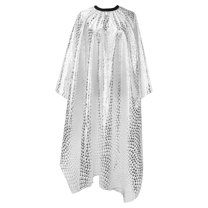 Unique Bargains 1 Pc Fashion Feather Pattern Hair Cut Barber Cape 62.99"x57.09" White