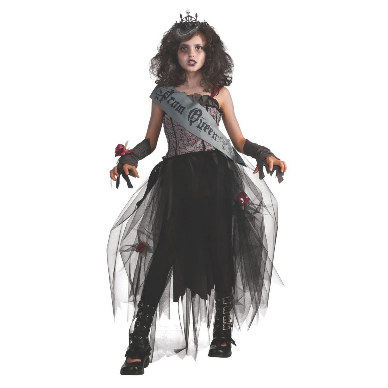 Skull Ballerina Girls Child Gothic Zombie Dancer Halloween Costume 