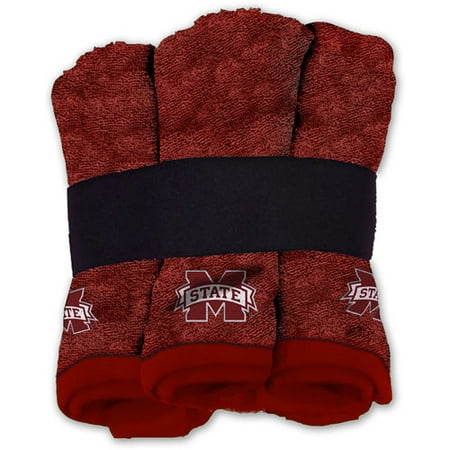 NCAA Mississippi State Bulldogs Wash Cloth Set, 6pk