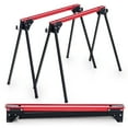 thumbnail image 1 of Gymax 2 Pack Folding Saw Horses Work Table w/ Quick Open Legs & 2 x 4 Support Arms, 1 of 9