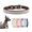 Coffee, variant on Bling Rhinestone Crystal Dog Collar, Soft Faux Leather Pet Collar for XS Small Medium Girl Dogs, Female Cats & Kittens, White, M