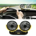 thumbnail image 3 of Cuque Engine Cooling Fan 5V 10W Dual Head Car Slim Push Pull Electric Engine Cooling Fan Universal USB Electrical Radiator Cooling Fan, 3 of 8