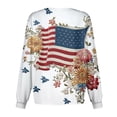 thumbnail image 5 of Womens Scrub Jackets Usa 250th Anniversary Medical Uniforms American Flag Long Sleeve Tops Crew-Neck Tunic Nursing Tops Summer Casual Scrub Shirts, 5 of 5