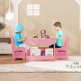 thumbnail image 3 of Kids Table and Chair Set, Toddler Desk with Storage Drawer, Wooden Activity Table with Detachable Tabletop, Suitable for Classroom,Home,Nursery,Playroom, 3 of 7