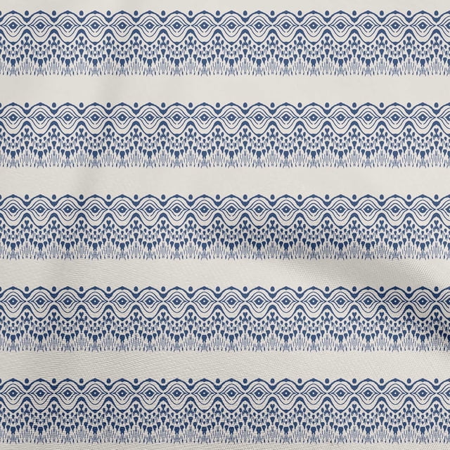 oneOone Cotton Flex Cream Fabric Asian Ikat Craft Projects Decor Fabric Printed By The Yard 40 Inch Wide