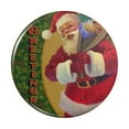 thumbnail image 1 of Christmas Holiday Greetings Santa Claus Holly Kitchen Refrigerator Locker Button Magnet, 1 of 6