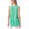 thumbnail image 3 of URBAN DAIZY Women's Casual Sleeveless Top Scoop Neck Round Hem Loose Fit Flowy Tunic Basic Tank T Shirt UD02_T21074 Dk Mint L, 3 of 6