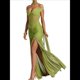 thumbnail image 2 of Vestido de Dama de con Escote en V, Plisado, de , 2025, con Hombros Descubiertos, Fluido, Formal, de Noche, para Invitada de Boda con Abertura Verde M, 2 of 9