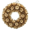 thumbnail image 3 of Galt International 18‚Äù Woodchip Rose Wreath - Intricate Front Door Wreath - Beautiful Indoor and Outdoor Wreath for Any Season - 18‚Äù Round Wreath (Green), 3 of 4