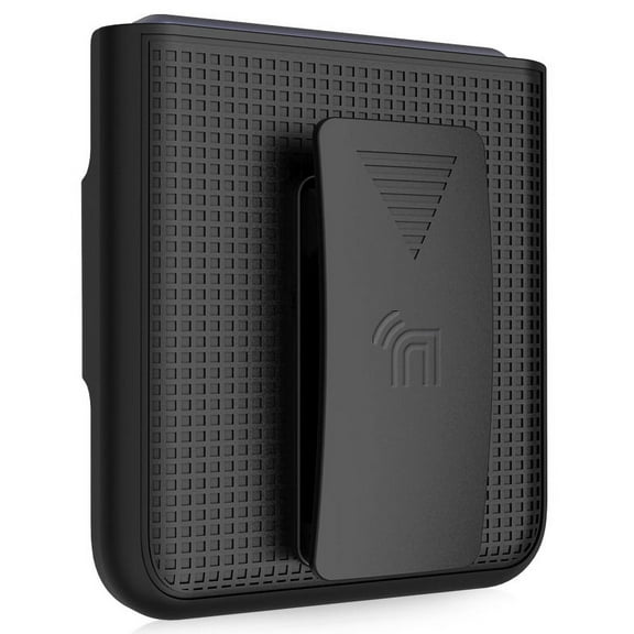 Nakedcellphone Holster for Galaxy Z Flip, Black Belt Clip Holster Holder for Samsung Galaxy Z Flip 5G Phone (SM-F700, SM-F707), Only for Use with Slim Case