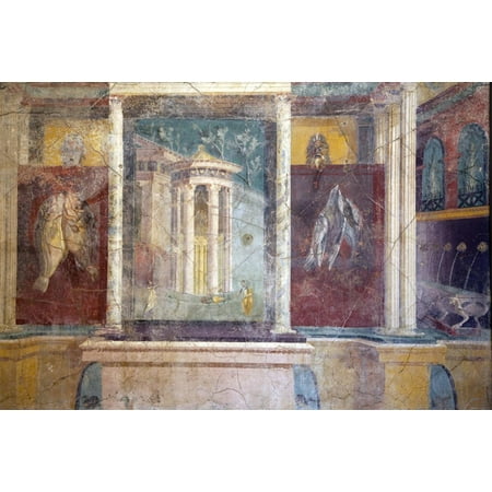 Italy, Naples, Naples Museum, from Pompeii, House IV,  Insula Occidentalis 41, Panel Print Wall Art By Samuel
