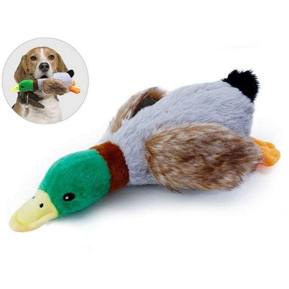 Duck Shape Pet Squeaky Toys Stuffed Plush Interactive Speaker Squeaky Dog Chew Toy with Rope