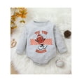 thumbnail image 2 of Seyurigaoka Baby Boys Girls Football Season Romper Tops Casual Long Sleeve Round Neck Cartoon Letter Print Bodysuit for 0-24M Toddler Kids, 2 of 8