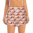 thumbnail image 2 of Balery Dachshund Couple Pantalones cortos deportivos para mujer con forro y dos bolsillos, elásticos, para entrenamiento, gimnasio, yoga-Small, 2 of 7