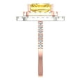 thumbnail image 3 of Clara Pucci 14K Rose/White Gold 2.62ct Yellow Halo Ring for Women, 3 of 8