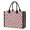 Pink Wavy Checkered Pattern, variant on Red and Black Wavy Checkered Pattern Beach Tote Bag, Gym Weekend Bag with Inner Pocket & Removable Bottom, Waterproof Twill Gifts for Birthday Christmas Thanksgiving