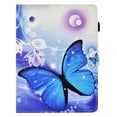 thumbnail image 3 of SaniMore Universal Case for 8.0-8.4 Inch Display Tablet, PU Leather Wallet Case Auto Wake/Sleep Card Slots Dual Viewing Angles Full Protective Case for All Kinds of 8.0-8.4 inch Tablet, Blue Butterfly, 3 of 7
