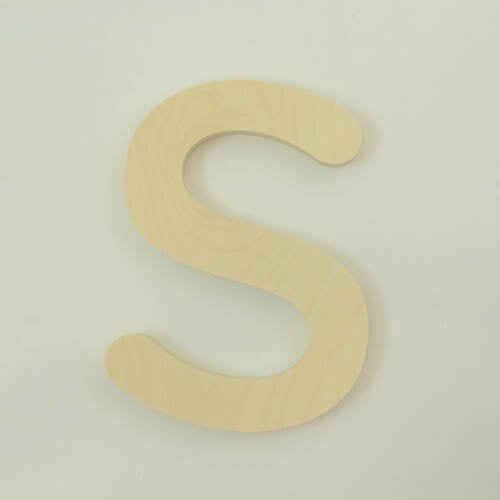 Package of 1, 18 Inch X 3/4" Baltic Birch "S" Wood Letters In The Gotham Rounded Font | Thick | Upper Case For Art & Craft Project, Made in USA