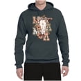 thumbnail image 2 of Wild Bobby Western Ma Steer Pink And Grey Distressed Pop Culture Unisex Hoodie Sweatshirt, Charcoal, 3X-Large, 2 of 6