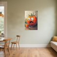 thumbnail image 2 of ZHONGYUTONG Funny Kitchen Canvas Wall Art Whimsical Food Art Pictures Fruit Vegetable Painting Humorous Poster Prints for Kitchen Dining Room Decor Framed (12.00" x 18.00"), 2 of 5