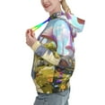thumbnail image 2 of Fotbe Dreamy Mushroom House Pattern Womens Long Sleeve Hoodie, Pullover Hooded Sweatshirt, Kangaroo Pocket Hoodie with Eye-catching Drawstrings-X-Large, 2 of 7